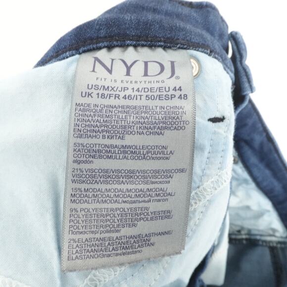 NYDJ Jean Womens 14 Blue Denim Billie Mini Boot Lift Tuck Stretch Everyday Comfy - Picture 13 of 13